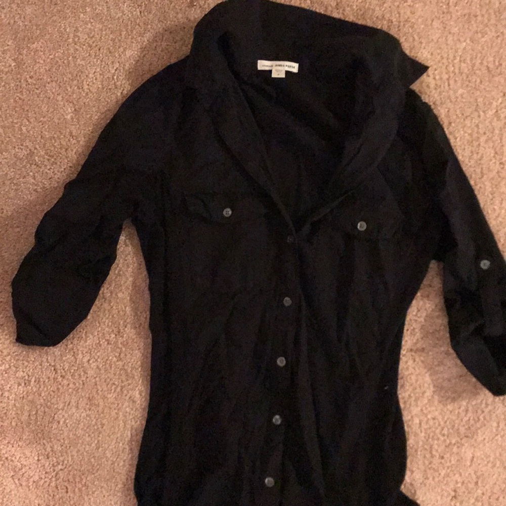 James Perse black button down
